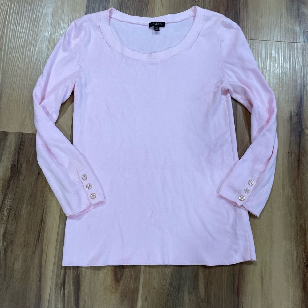 Talbots Light Pink Knit Blouse - Picture 5 of 5